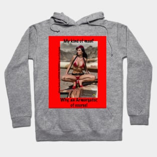 Armorgator Babe 11 - Red Background Hoodie